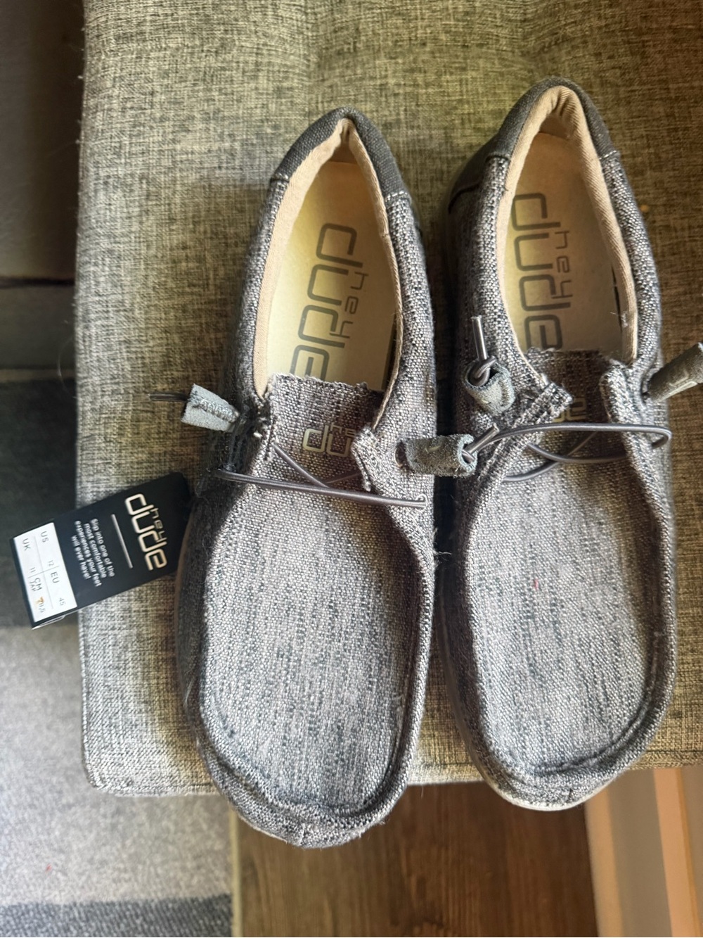 Hey Dude Men's Slip-On Loafers in Heather Gray